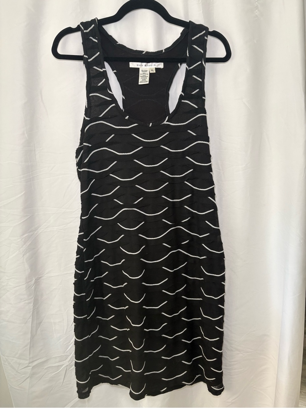 Max Studio black racerback tank dress